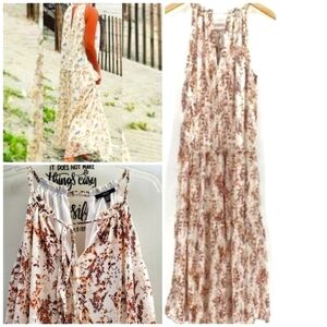 Anthropologie Dreww|  cottagecore Boho Floral Maxi Dress Y2K Fairy